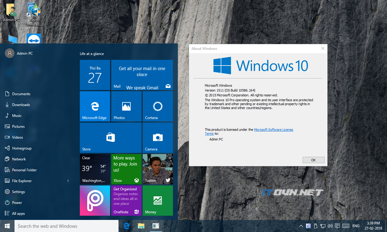 windows 10 pro version 1511 build 10586 download